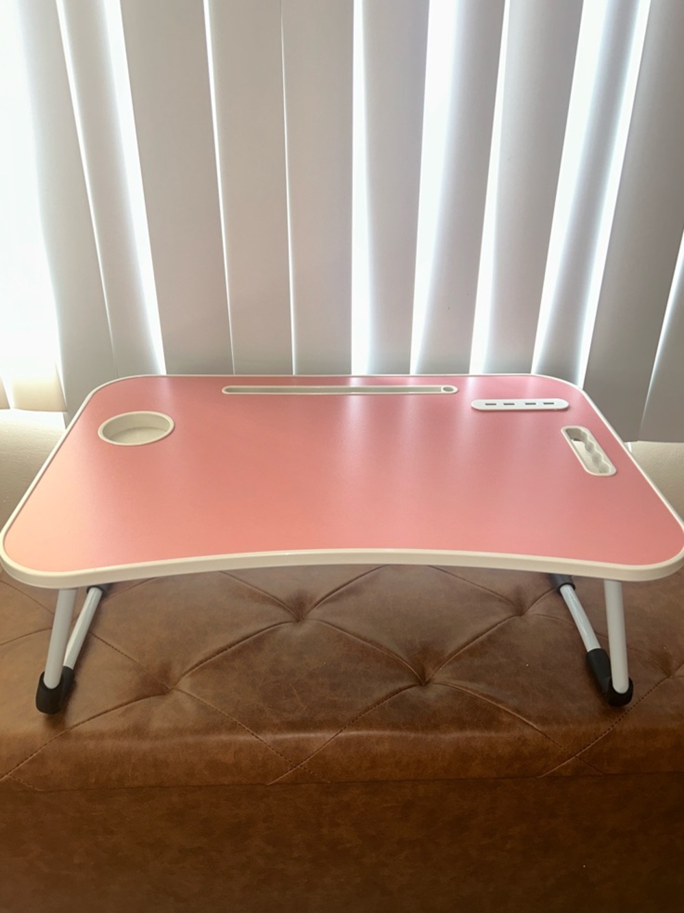 Portable Pink Folding Laptop Table - LIKE NEW